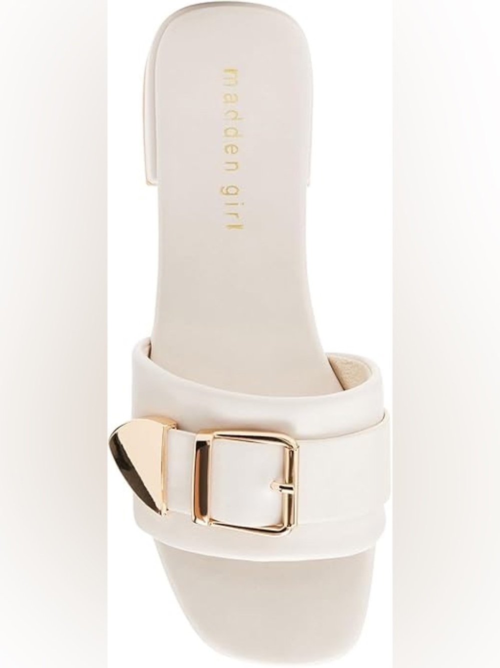 Madden Girl Women's Avaa Flat Sandals in Bone Paris